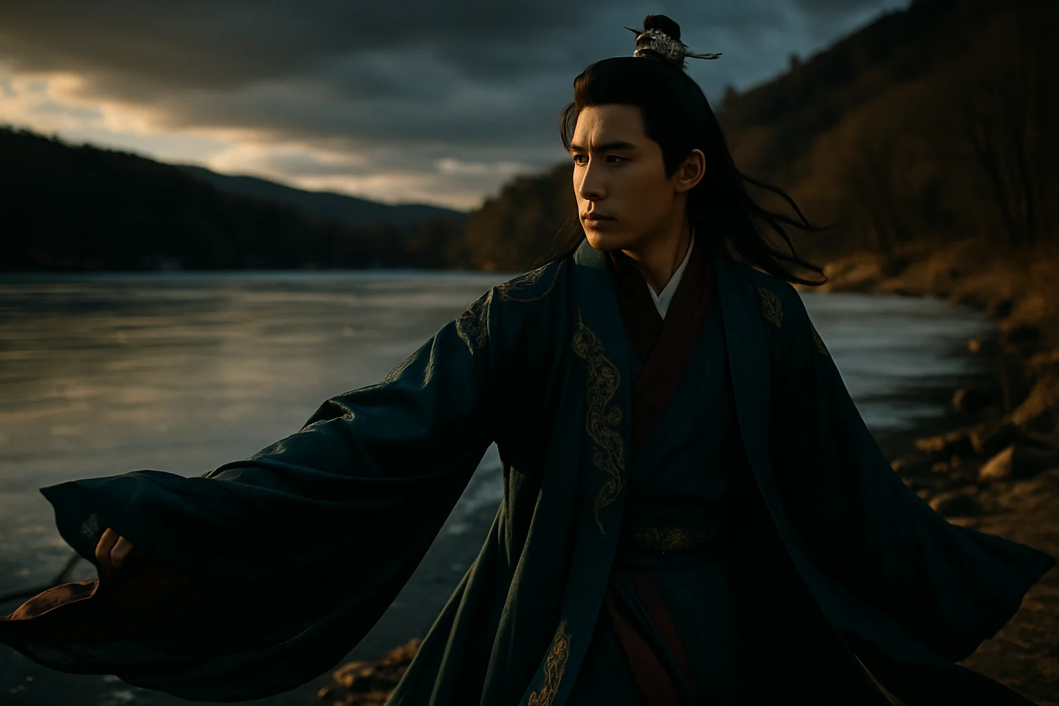 李昀銳在冰湖重生劇中的古裝造型