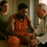 NBA球員受傷名單查詢示意，顯示ESPN傷兵頁面的DTD與Out狀態標籤