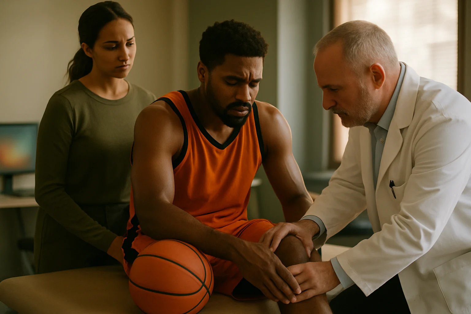 NBA球員受傷名單查詢示意,顯示ESPN傷兵頁面的DTD與Out狀態標籤