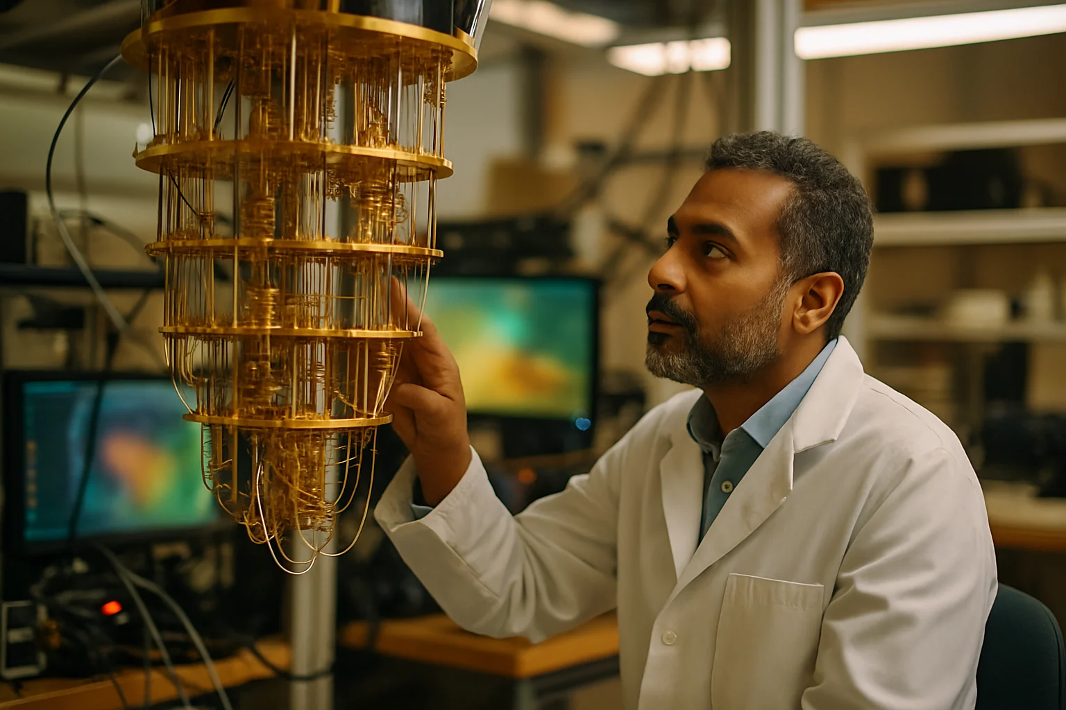 醫生使用量子感測設備進行精密醫學檢測