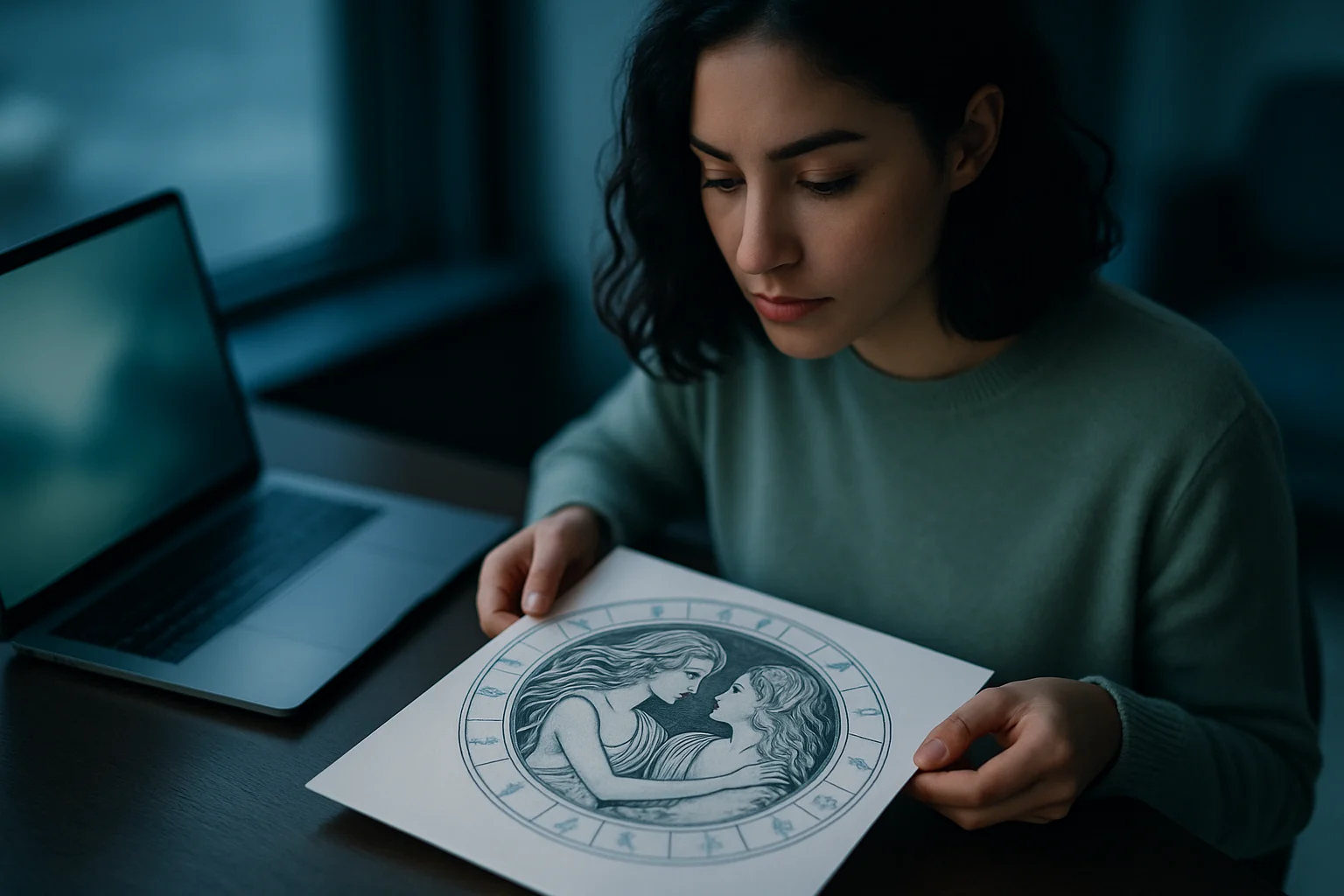 雙子座占星屬性圖解,風象星座與變動星座特質說明,守護星水星軌道示意