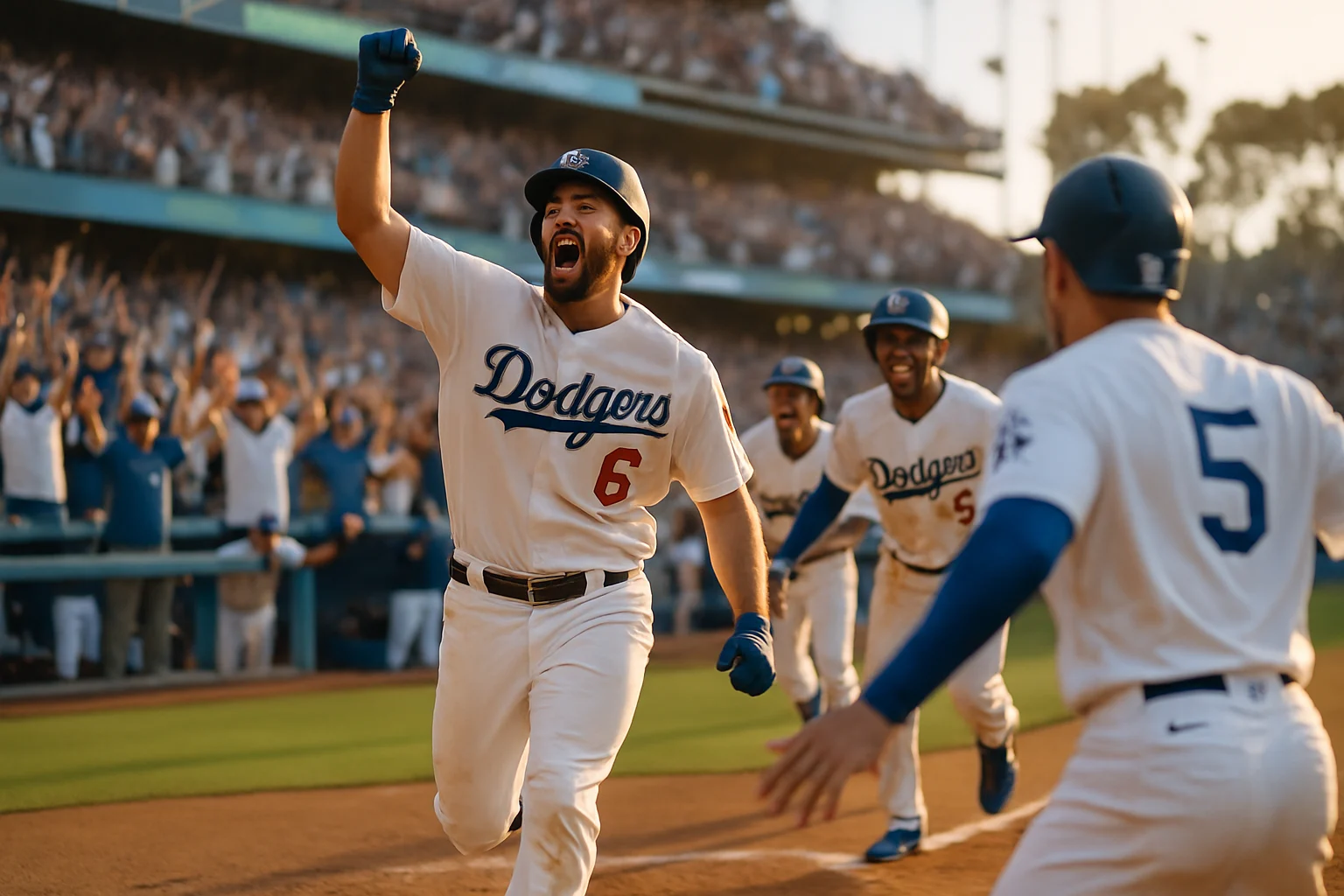 大谷翔平在道奇球場揮棒瞬間，展現完美的打擊姿勢