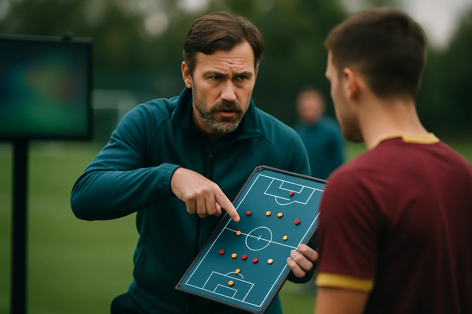 阿根廷主帥史卡朗尼在2026世界盃備戰訓練場邊指揮戰術