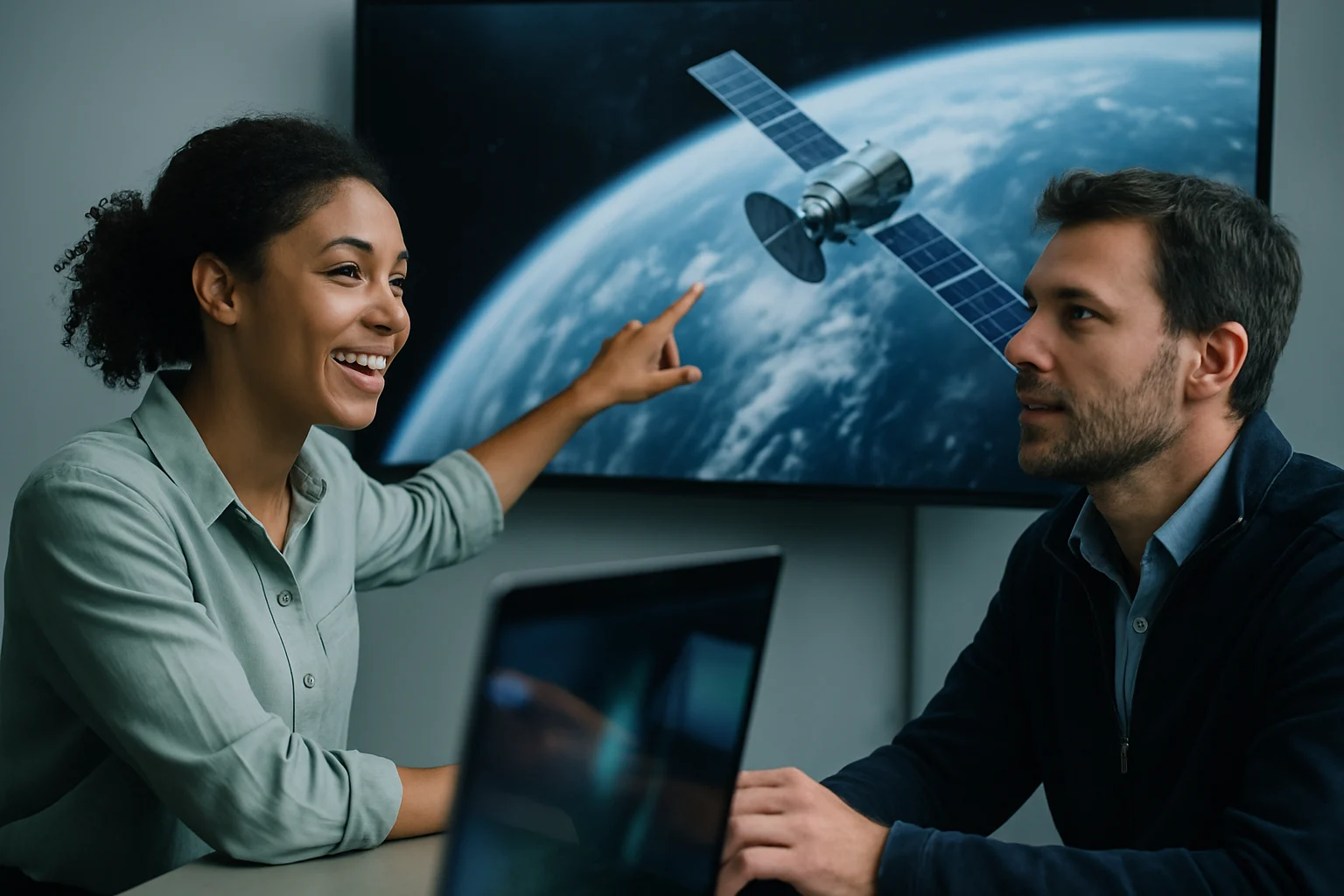 低軌衛星在地球低軌道運行示意圖,高度約200至2000公里