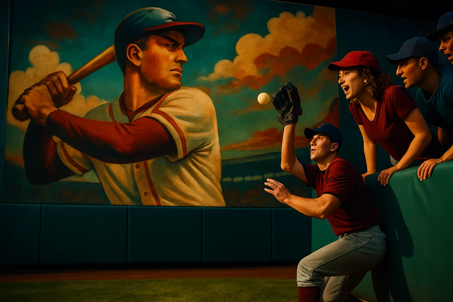 洛杉磯天使隊球場外牆上 Garret Anderson 的巨幅海報