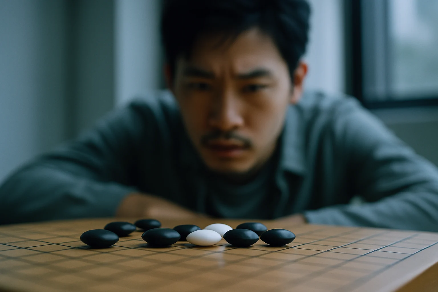 圍棋劫爭示意圖,黑白棋子形成可互相提吃的劫形,說明圍棋怎麼玩的劫規則