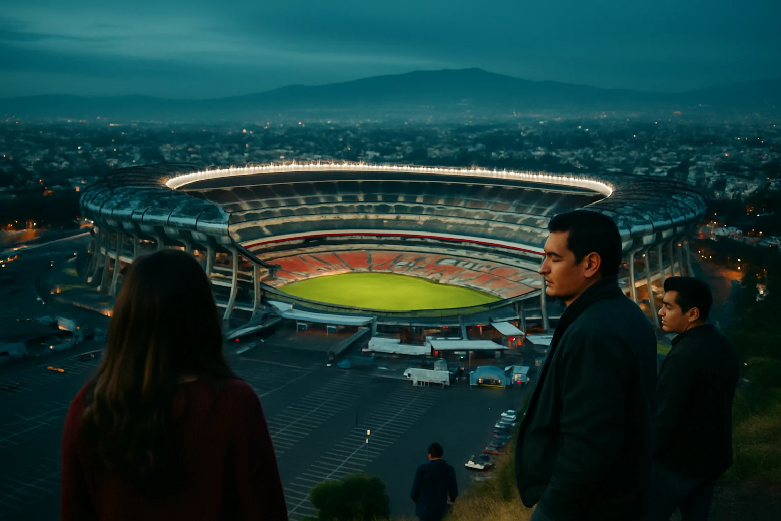 2026世足場館開幕戰場地墨西哥城阿茲特克體育場全景,海拔2240公尺高原足球場俯視圖