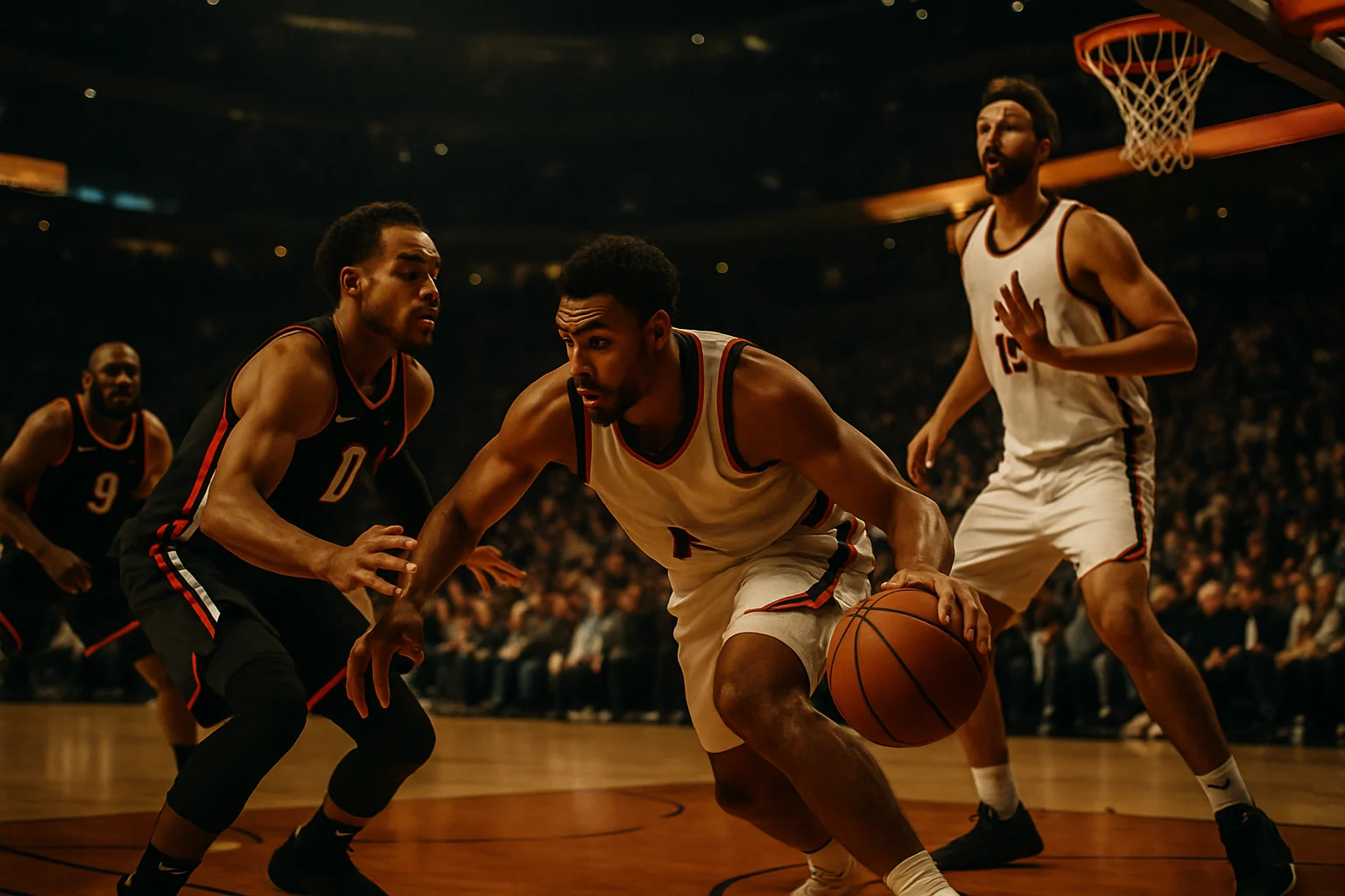 運彩投注站內部,玩家正在操作投注機選擇NBA賽事下注