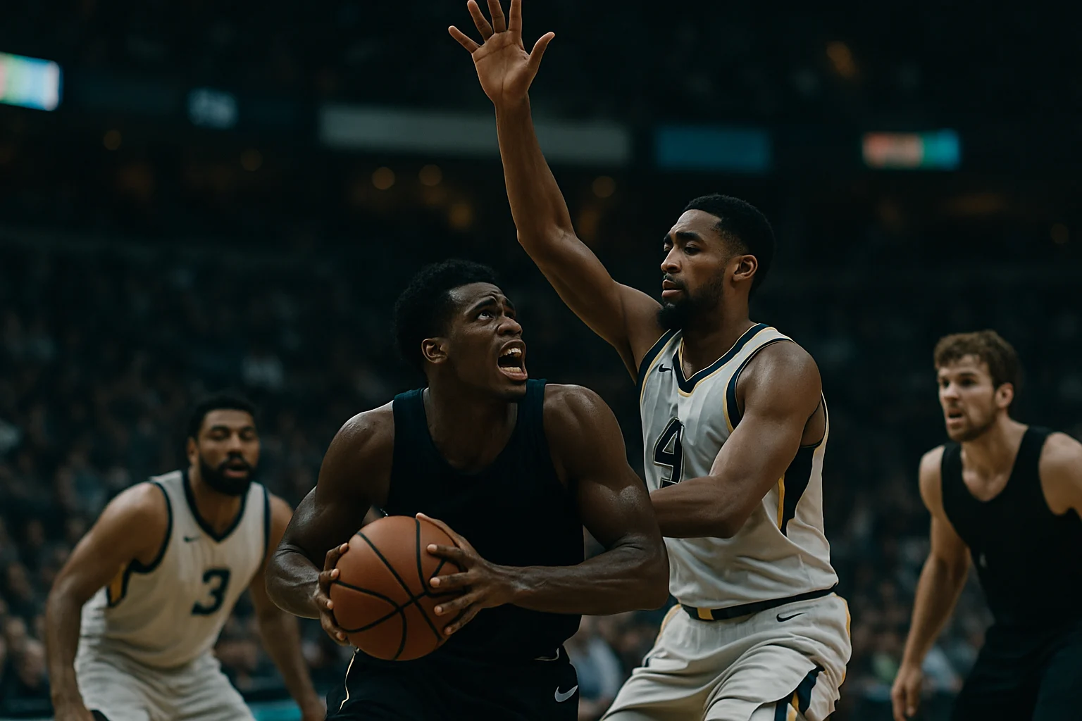 NBA籃球訓練營青少年球員與職業教練進行一對一技術指導